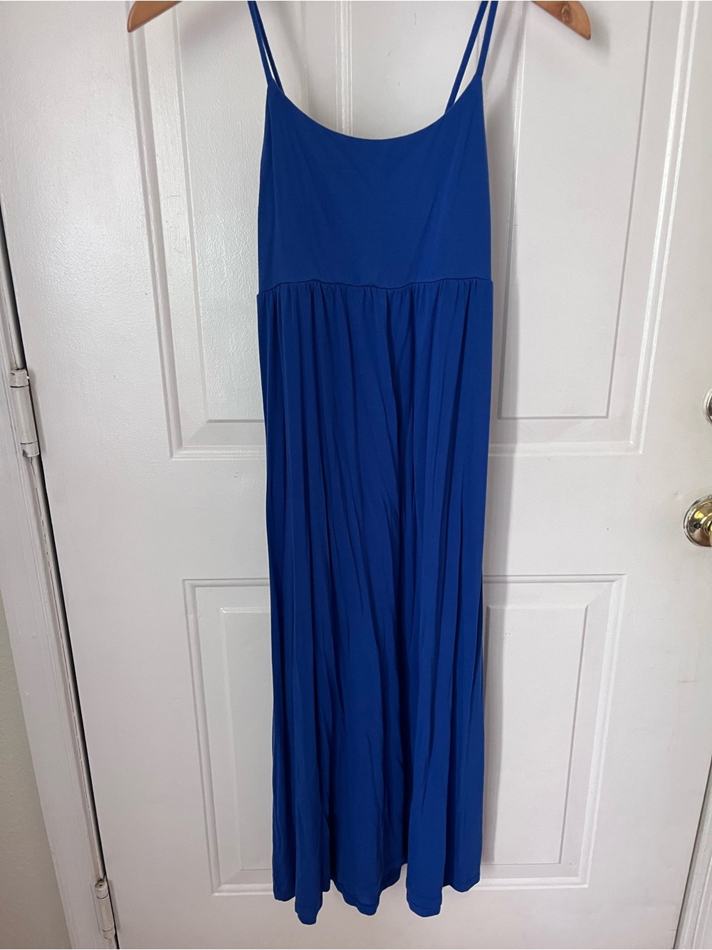 Old Navy Royal Blue Maxi Dress Skirt with Spaghetti Straps